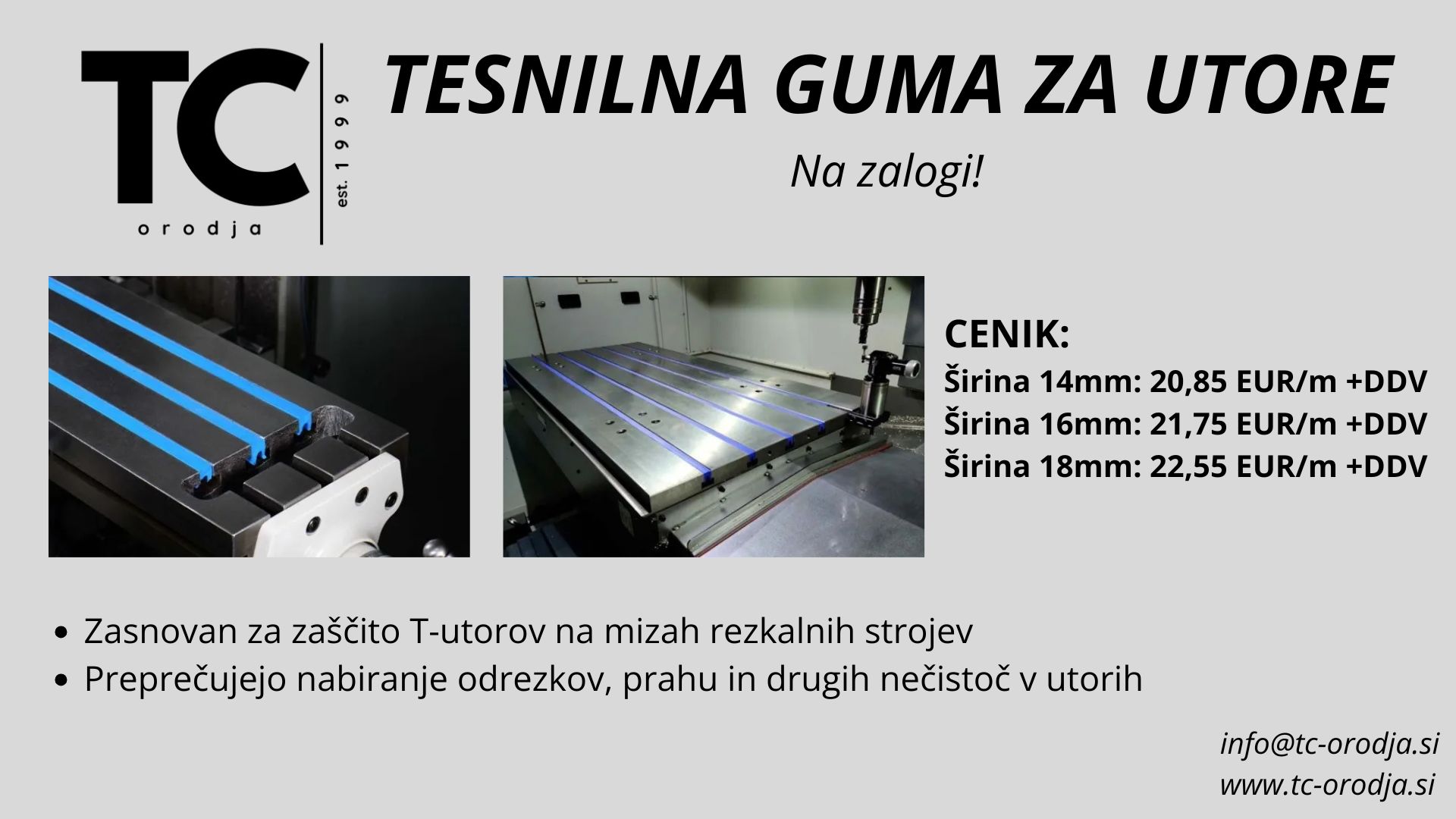 Tesnilna guma za utore